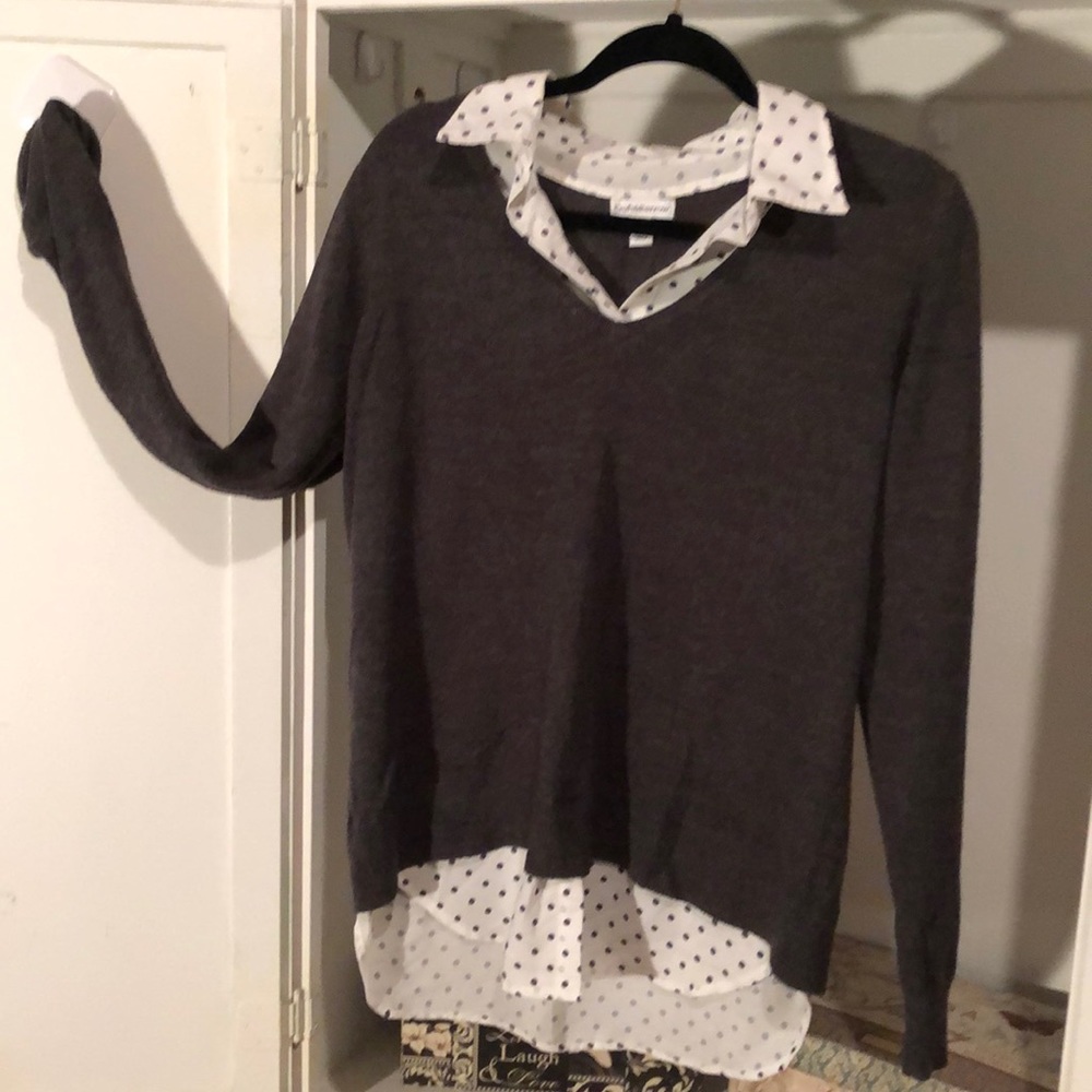 Layered blouse and sweater
